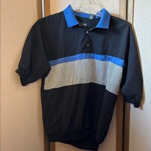 Imprints Black and Blue Men's Polo Shirt large